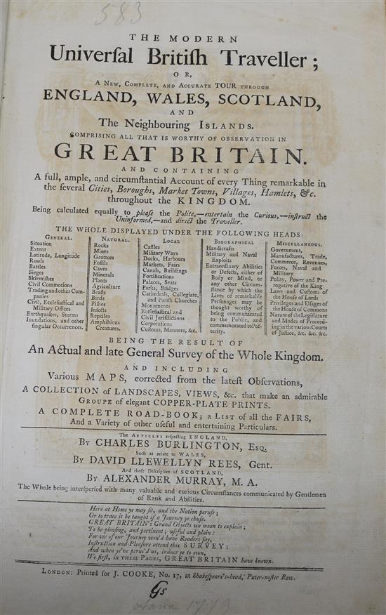 Burlington, Charles Rees, David Llewellyn and Murray, Alexander - The Modern Universal British Traveller,